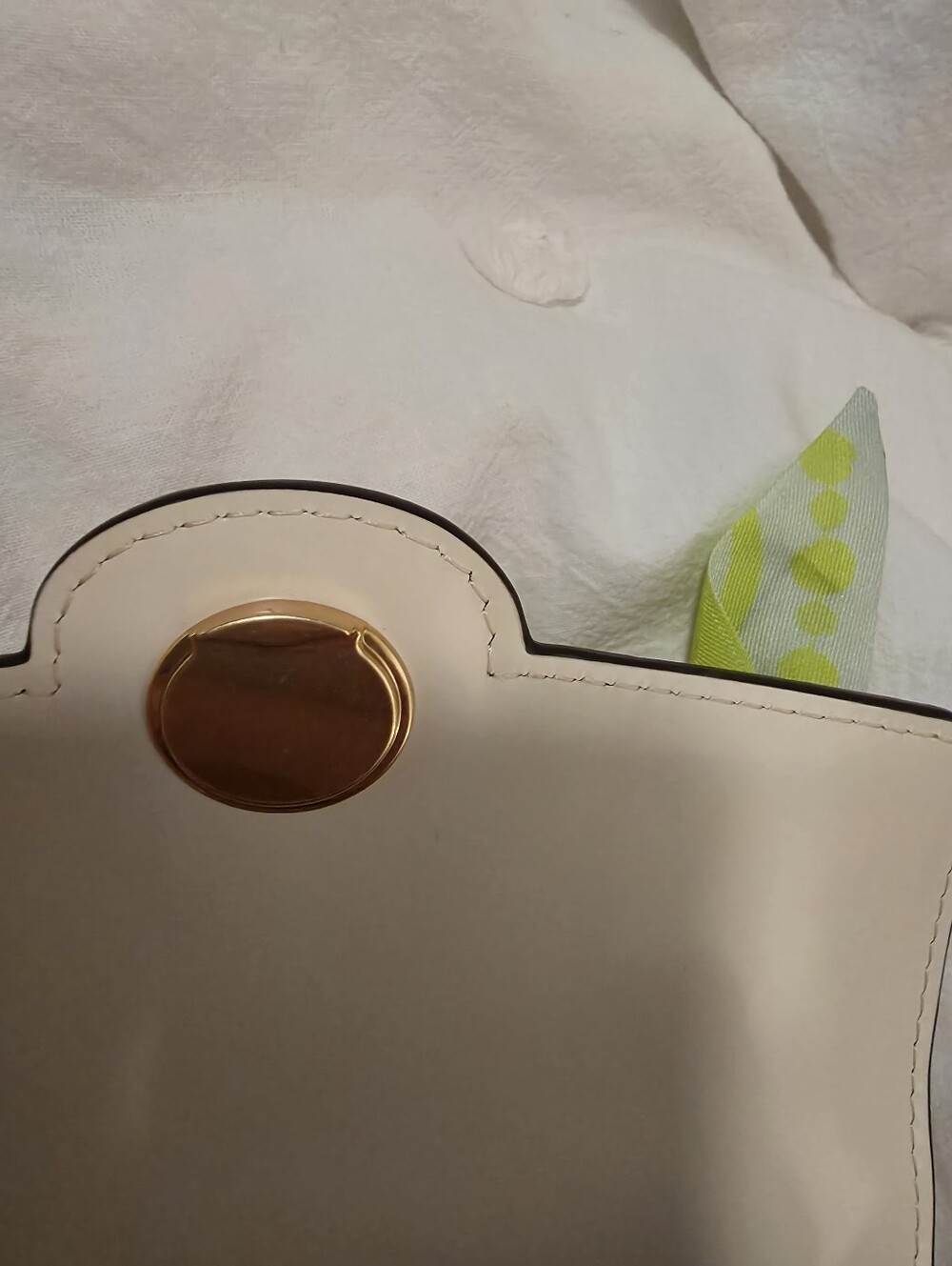 Tory Burch CreamTop-Handle Crossbody Tory Burch Bag with Tory Burch Scarf Accent - Picture 8 of 13